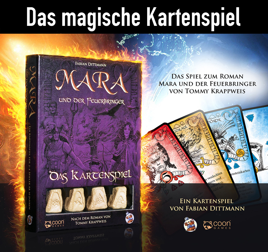 Promomotiv zu Mara und der Feuerbringer – Das Kartenspiel